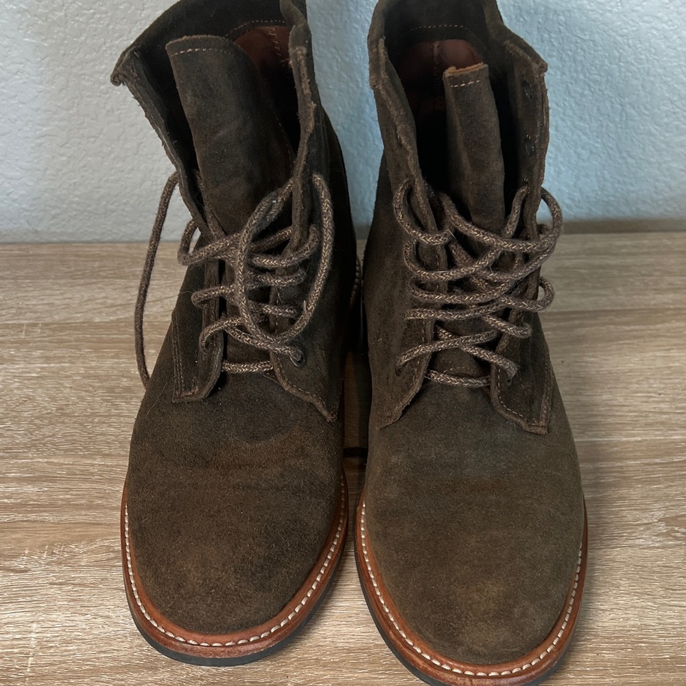 Nisolo Dark Brown Suede Heeled Boots